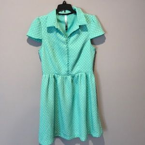 Mint Kensie textured dot dress